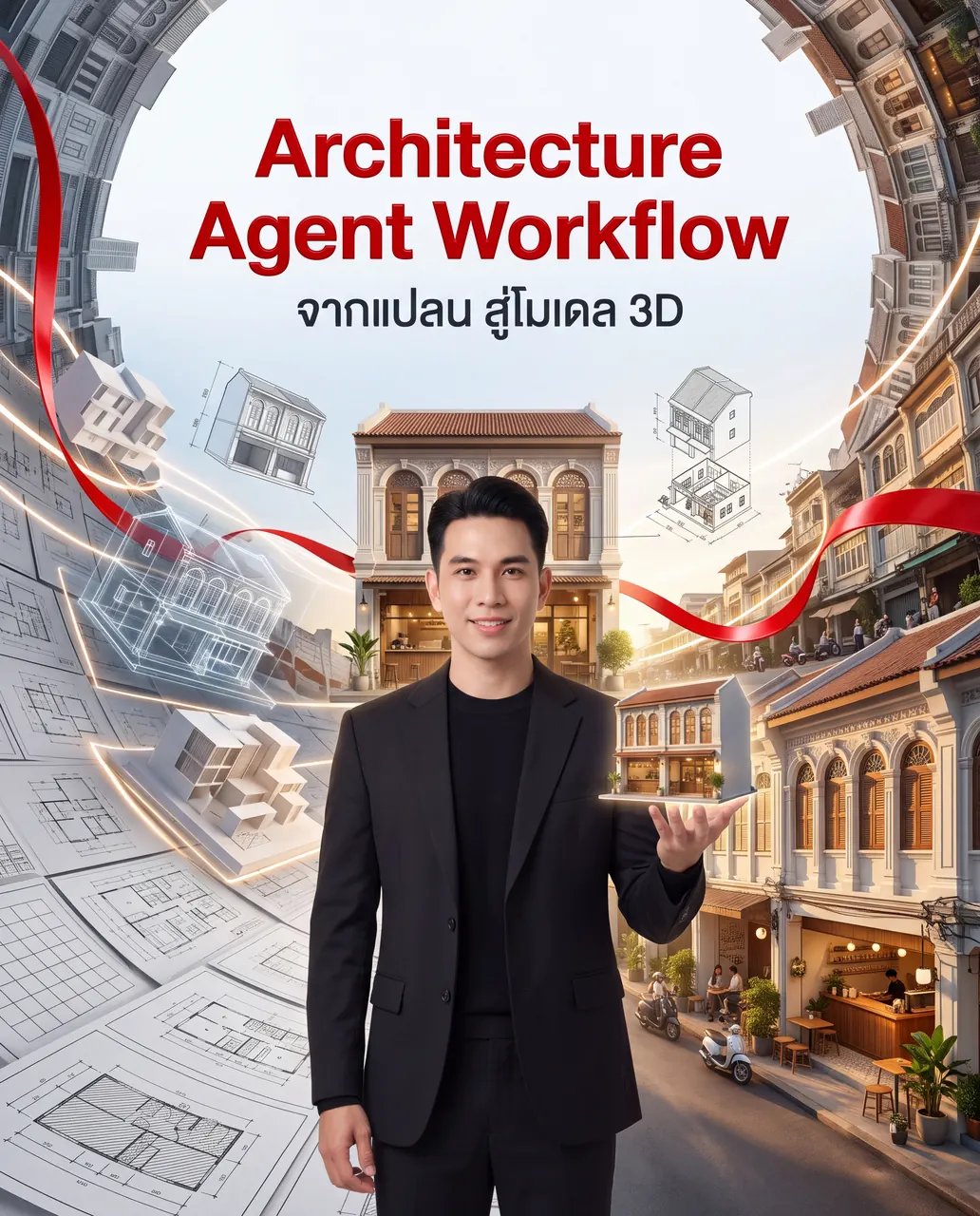 โพสเตอร์คอร์ส Architecture Agent Workflow