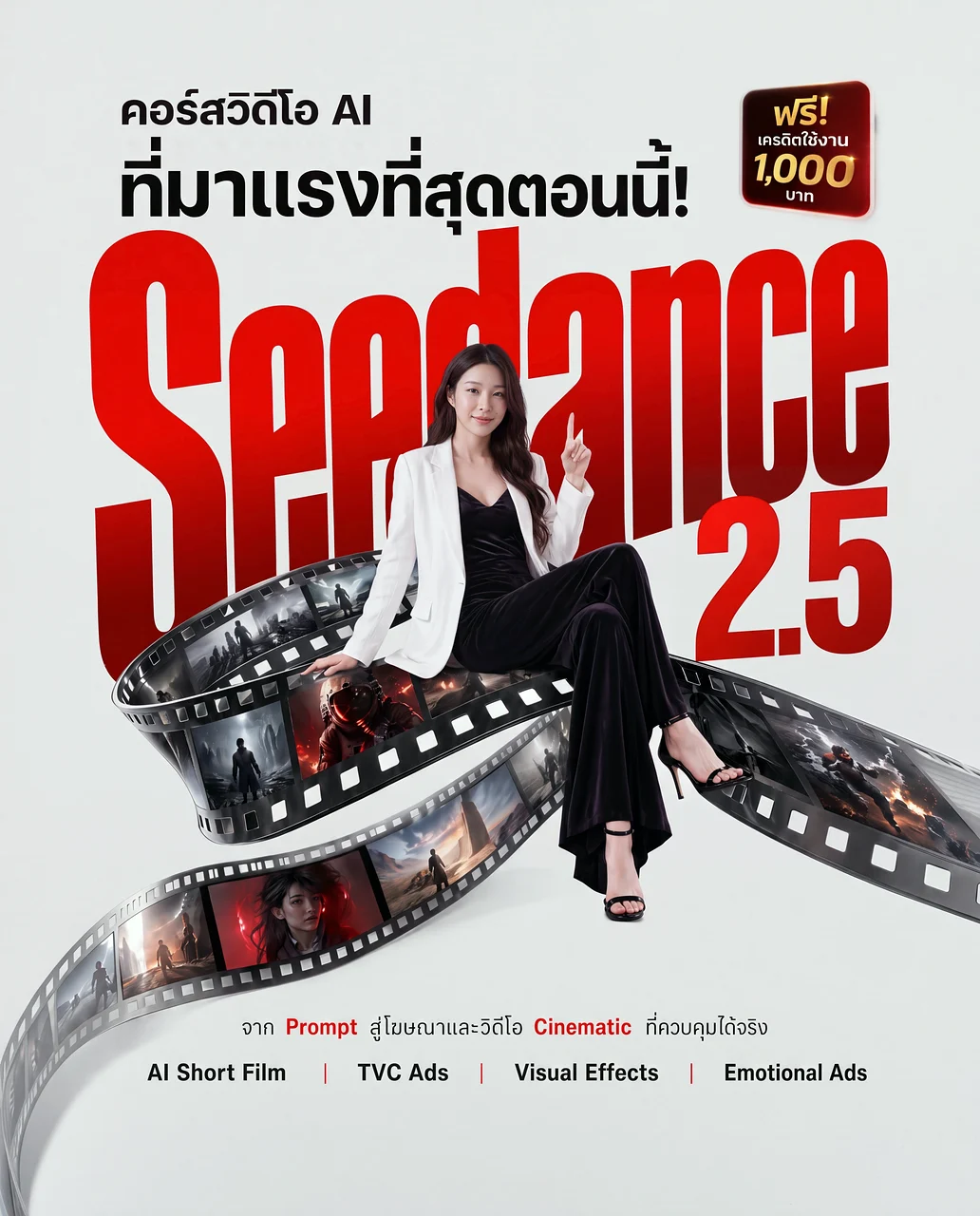 โพสเตอร์คอร์ส Seedance 2.5 : AI First Access